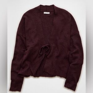 NWOT American Eagle Women’s Whoa So Soft Tie-Front Cardigan, Moonlight, Size: XL